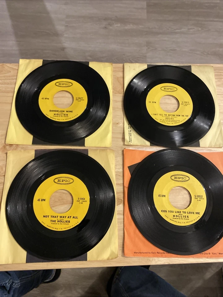 Hollies 45 об/мин записи лот из 4 Epic он не тяжелый, он мой брат и т. д. VG + - Изображение 2 из 2