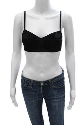 Jonathan Simkhai Women Cropped Tank Black Sweetheart Sleeveless Size XS