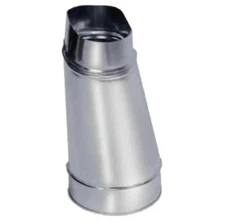 2 PK Master Flow 6 in. Straight Oval-to-Round Boot OTRB6