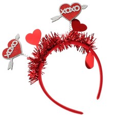 Comfortable Red Heart Headband Reusable Valentine Hair Accessories for Women