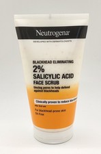 Neutrogena 2 Salicylic Acid FACE SCRUB 5.07 oz / 150 ml Blackhead Eliminating