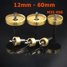 12mm - 60mm HSS M35 Cobalt Drill Bit Hole Saw Stainless Steel Metal Alloy Cuting