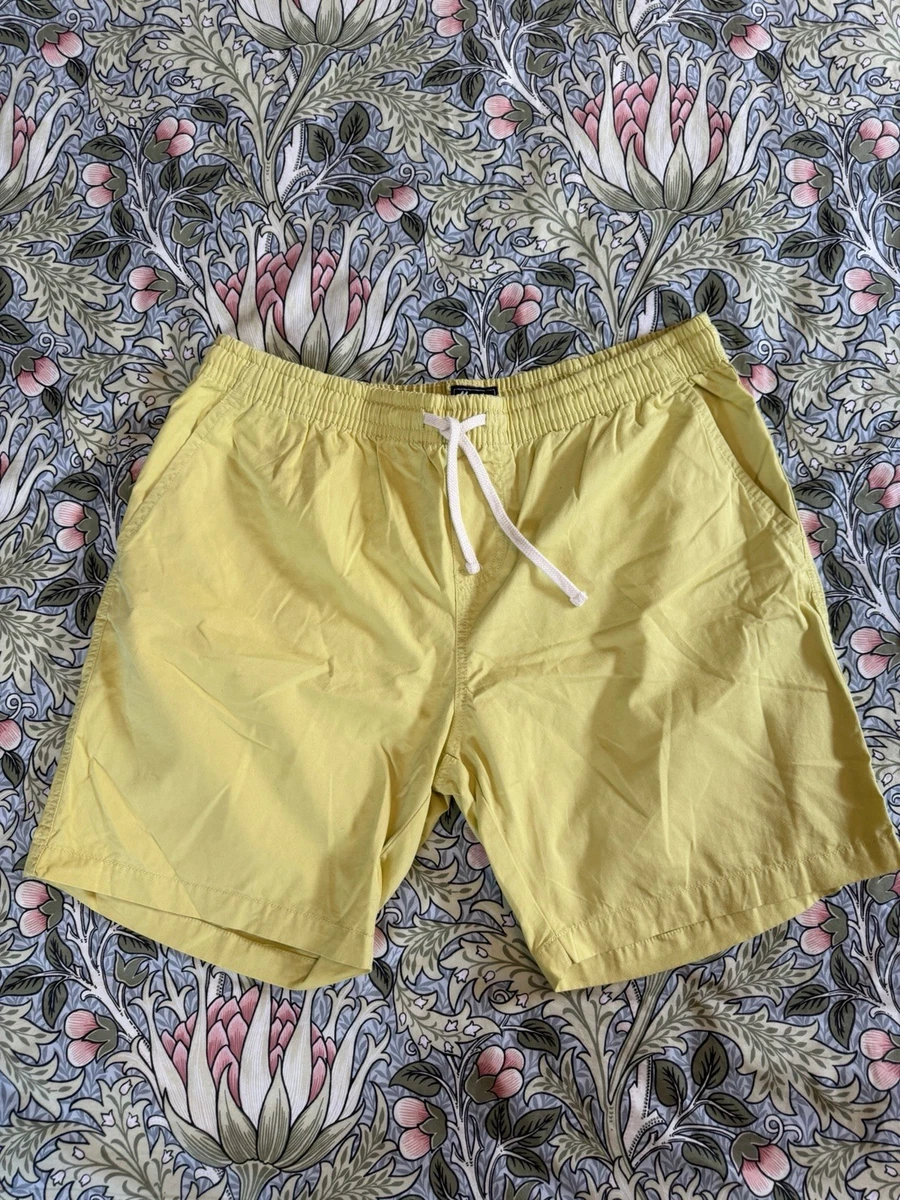 mens yellow dress shorts BOSS Relaxed-fit shorts in cotton twill, Men, Size: 34, White