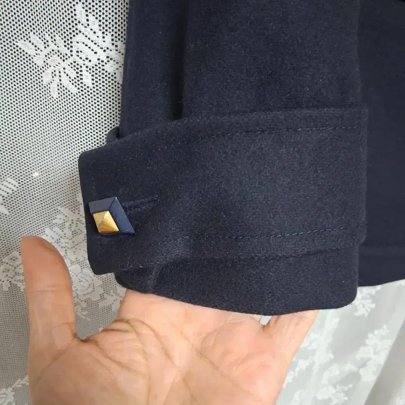 Givenchy Women's Wool Coat Double Button Navy Size 36 thumbnail 7