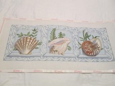 3 SHELLS-HANDPAINTED NEEDLEPOINT CANVAS