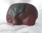 Rare 1920s Van Briggle Pottery Elephant Paperweight Mulberry