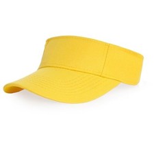 Kids Girls Boys Visor Sports Athletic Sun Visor Hats Adjustable One Size Yellow