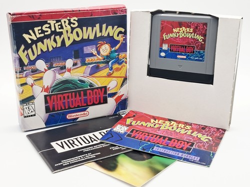 Nester's Funky Bowling (Nintendo Virtual Boy) CIB Game & Box & Manual US Version
