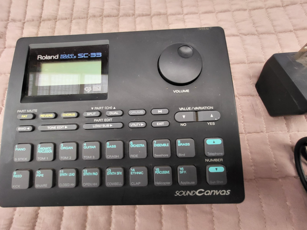 Roland SC-33 MIDI Sound Canvas ModuleSC-33, with generic adaptor