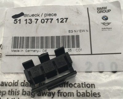 BMW Original Dachrinnen Zierleiste Zierleiste Clip Klemmträger 51137077127