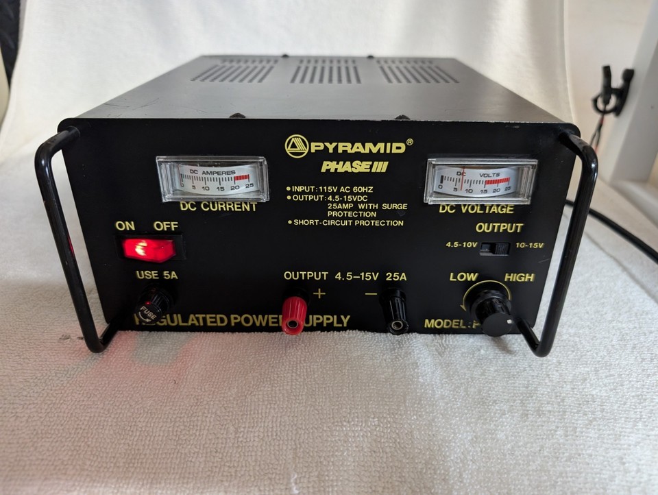 Pyramid Phase III Precision Regulated DC Power Supply Model PS-25 | eBay