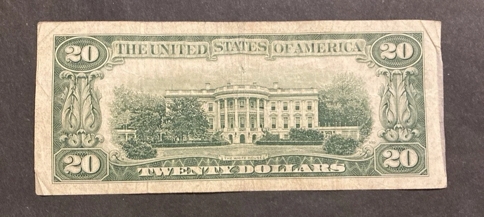 1950B "STAR" $20 Green Seal Federal Reserve Note. J03766549* Kansas City - Image 2 of 2