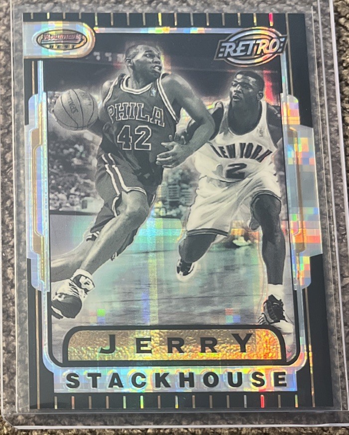 Jerry Stackhouse 1997 Bowmans Best Atomic Retro Refractor #TB12 76ers  NM