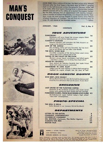 Man's Conquest Magazine Vol. 5 #5 FN- 5.5 1960 - Imagen 3 de 3