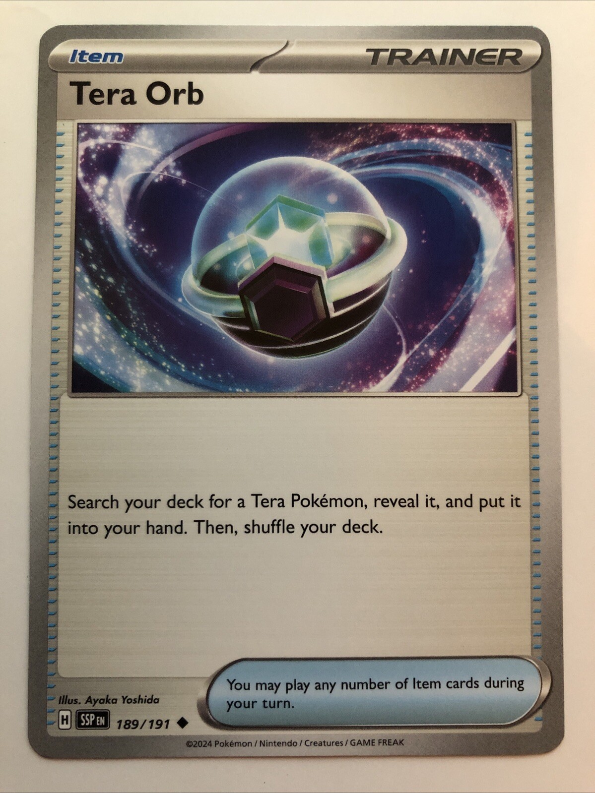 Pokémon TCG Surging Sparks Tera Orb 189/191 NM