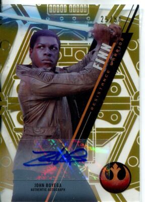 Star Wars 2016 High Tek Gold Parallel Autogramm John Boyega als Finn