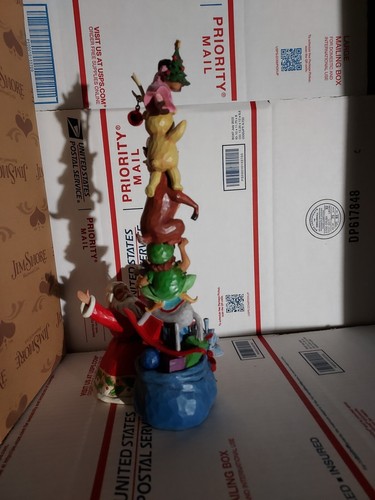 Jim Shore "Wish Big" Santa's Stacked Magic Toy Bag 4047695 New I'm Box  - Bild 3 von 8