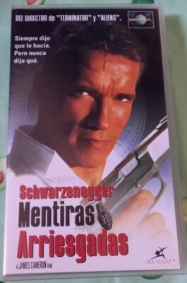 ANTIGUA PELICULA ESPAÑOL MENTIRAS ARRIESGADAS VHS arnold schwarzenegger
