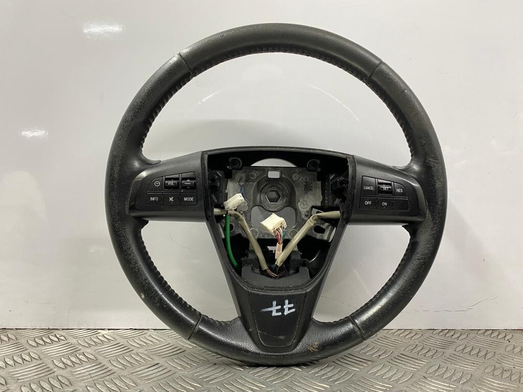 #77 2010 MAZDA 6 HATCHBACK 08-12 LEATHER MULTI FUNCTIONAL STEERING WHEEL GDK4-32