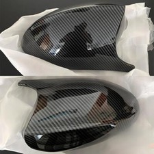 2x Carbon Fiber Wing Mirror Cover Caps For BMW 3 Series E90 E91 320d 330d 05-08