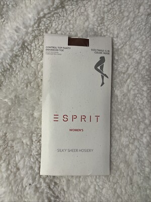 Vintage ESPRIT Silky Sheer Hosiery NUDE Control Top Panty C/D RARE FIND