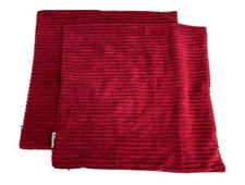 LHKIS Throw Pillow Covers 18x18 RED Decorative Stripe Pillow Cover NEW Set of 2