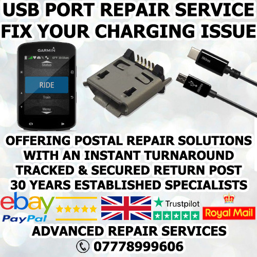 GARMIN EDGE 520 GPS MICRO USB CHARGING PORT SOCKET CONNECTOR REPAIR SERVICE GARMIN EDGE 520 GPS MICRO USB CHARGING PORT SOCKET CONNECTOR REPAIR SERVICE