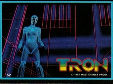 1981 1982 Donruss Tron Movie Walt Disney #52 Yori stepping off of de-rezzing car