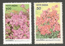 AOP India 1985 Bougainvillea  MNH set of 2