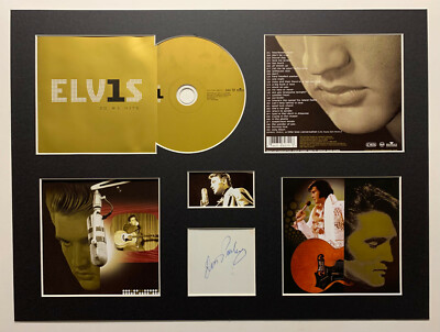 ELVIS PRESLEY - Signed Autographed - 30#1HITS - Album Display Deluxe 