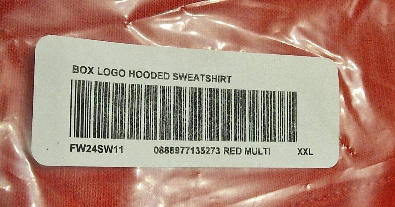 Felpa con cappuccio Supreme Box logo FW24 multicolore XXL 2XL TAGLIA RARA