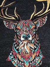 Elk Head T-Shirt (Riot Society, size: M, Made in USA)