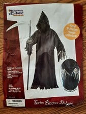 Grim Reaper Deluxe California Costume. Child Size Large 10-12 . VGC