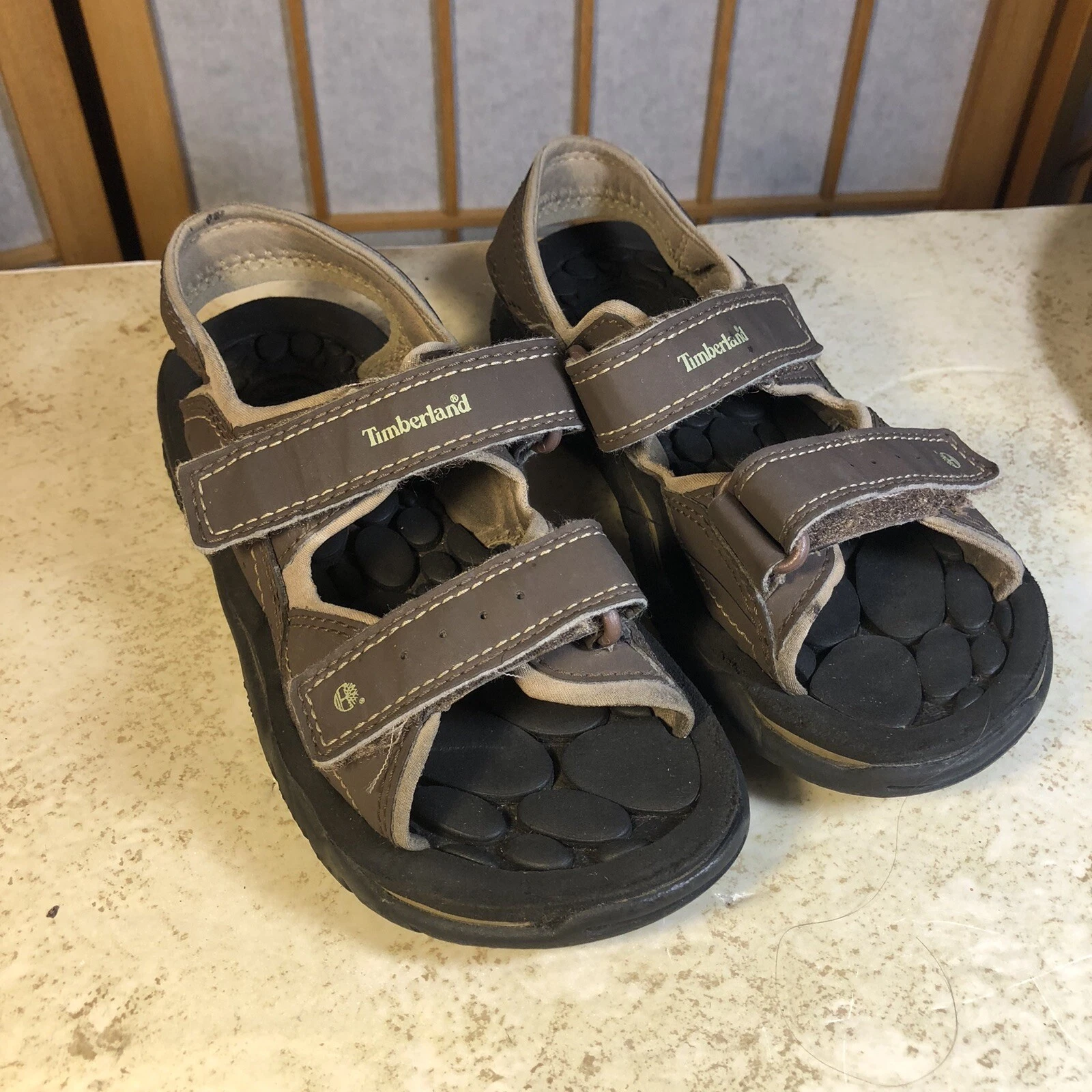 Timberland sandalo bambino ragazzo marrone taglia USA 1 EU 32 5