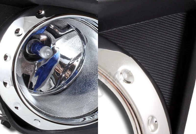 Kit de luces de conducción para parachoques antiniebla de vidrio con anillo cromado para Toyota Corolla Foto 3 de 4