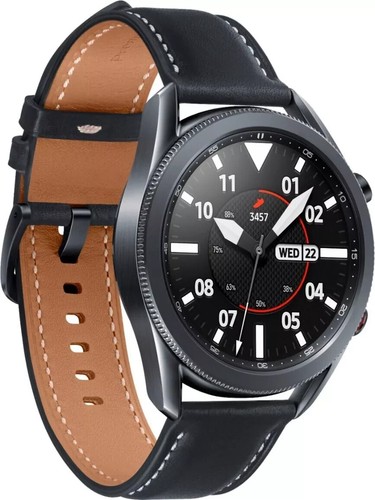 Samsung Galaxy Watch3 SM-R845 45mm Stainless Steel Case with Leather Strap -... - Photo 3 sur 8