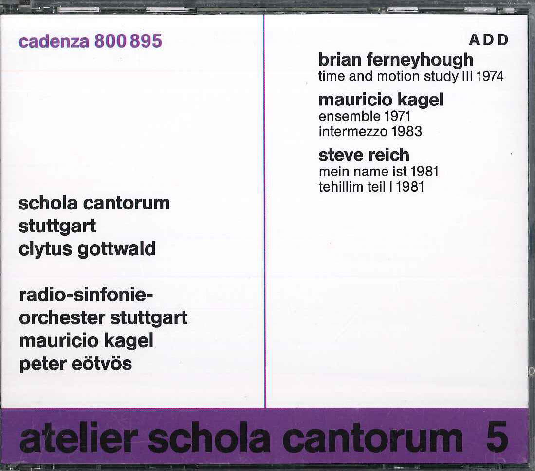 CD Gottwald,scholacantorum Atelier Schola Cantorum 5 CD Gottwald,scholacantorum Atelier Schola Cantorum 5