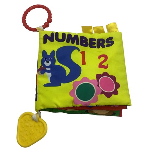Kidgets Sensory Soft Cloth Numbers Counting Baby Book Teether 6"x6"
