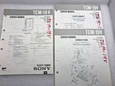 Original OEM Sony TCM-19V Service Manual Repair Cassette Corder Walkman 1986