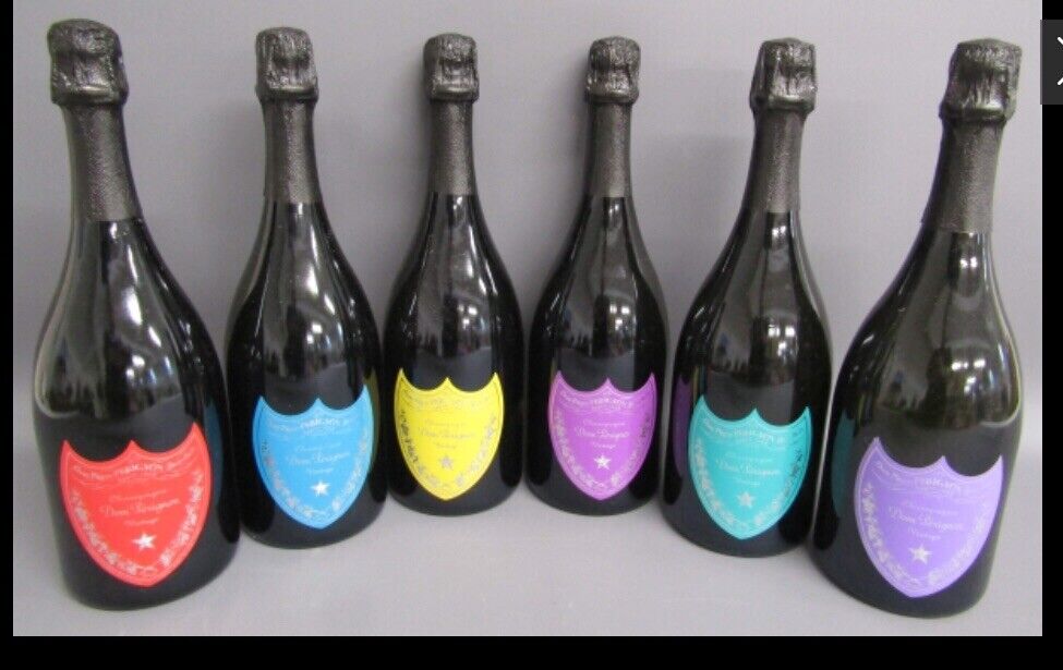 Dom Perignon X Andy Warhol : 6 Display Bottles empty POP ART Dom Perignon X Andy Warhol : 6 Display Bottles empty POP ART