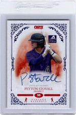 2022 Onyx Vintage AUTO Blue Ink PEYTON STOVALL Arkansas RAZORBACKS Haughton LA i