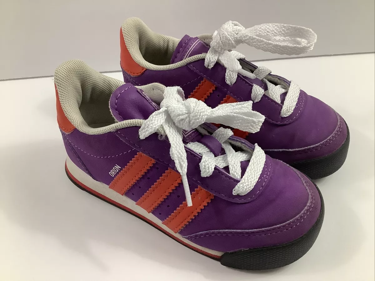 Original Adidas 7K Shoe Sneaker Purple/Orange Trefoil Logo |