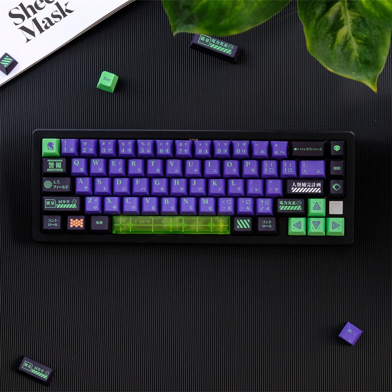 GMK Copy EVA-01 Style Keycap Cherry Profile PBT 129pcs/Set for Cherry MX