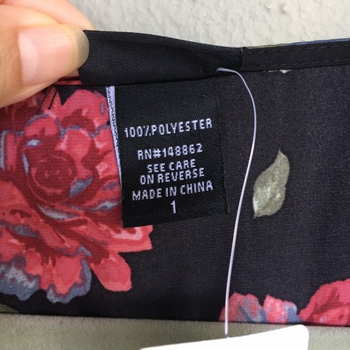 New Torrid Top 1X Black Red Floral Babydoll Surplice V-Neck Whimsigoth Cottage - Picture 7 of 12