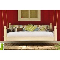 Swing Beds Online 84 In. Black Round Post Tops Distressed Original Swingbed on sale Swing Beds Online 84 In. Black Round Post Tops Distressed Original Swingbed on sale