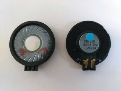 2 x QINLON kleiner extra dünner neuer Lautsprecher 0,5 W, 50 Ohm (Größe 36 mm Durchmesser x 16 mm) 