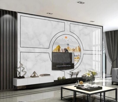 3D Mountain Background G6362 Wallpaper Wall Murals Removable Self-adhesive Honey
