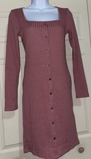Love J Women’s Long Sleeve Bodycon Mid Dress Pink Size M New With Tags