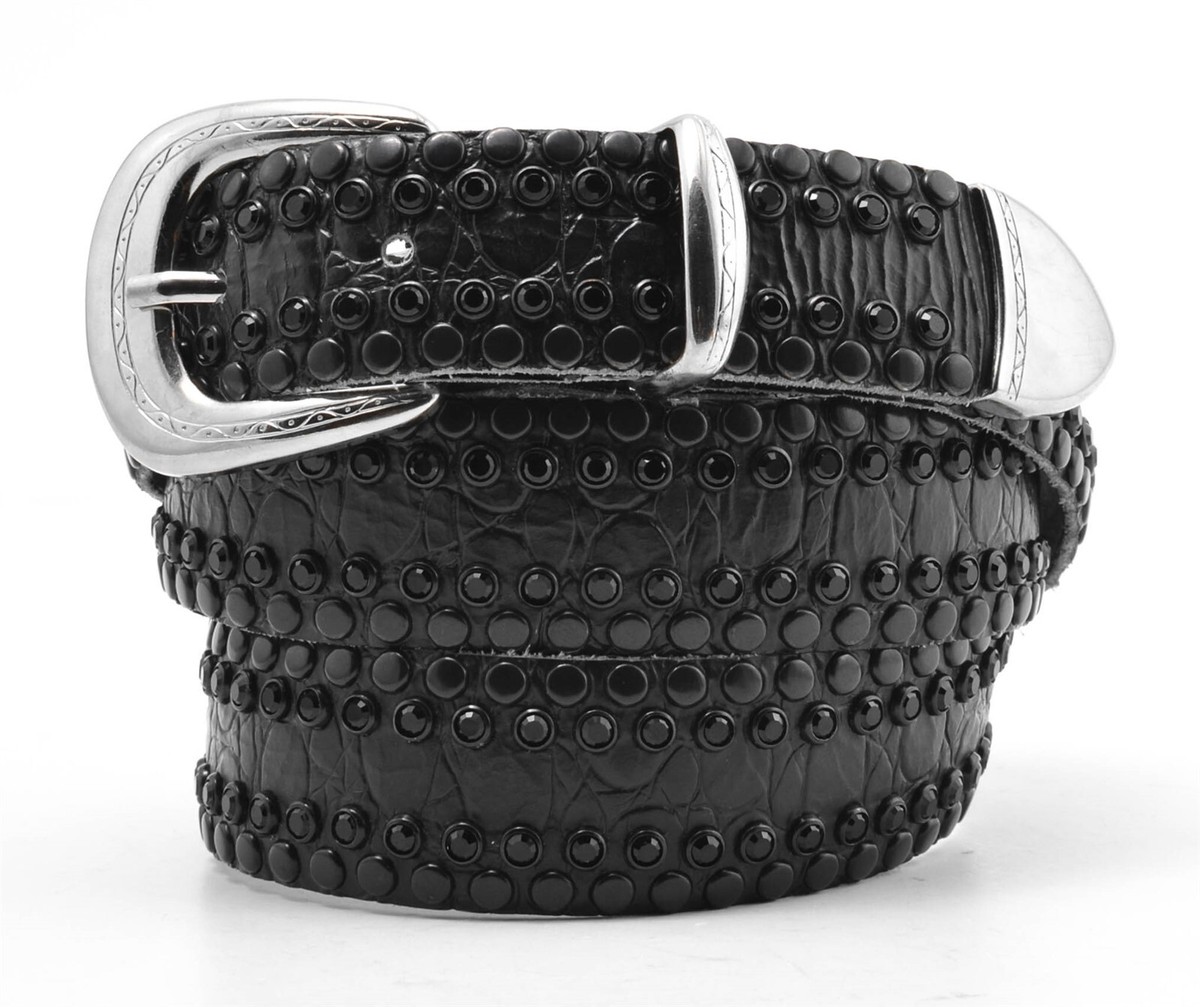 GOD kippys　キッピーズ　レディース　レザーベルト　スワロフスキー KIPPYS AMBER SWAROVSKI CRYSTALS BELT/size 38 (PREOWNED