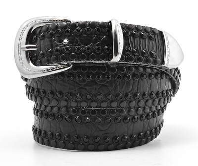 kippys キッピーズ スタッズ ウエスタンベルト【美品】 Kippys Western Belt Size 42 Black Jet Swarovski Crystal